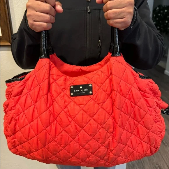 Authentic Kate Spade Weekender quilted nylon bag